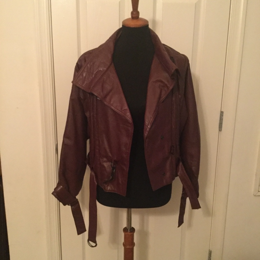 💋Vintage Faux Leather Jacket